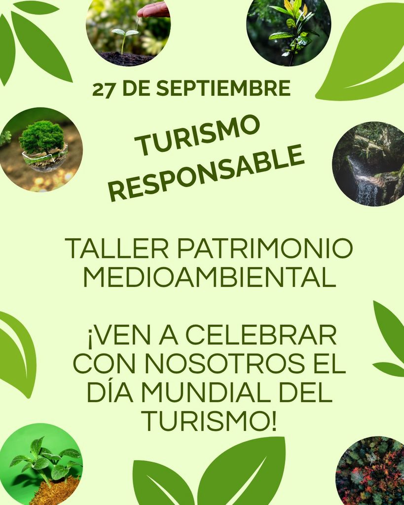 Taller patrimonio mediambiental día internacional del turismo 27 de septiembre 2026